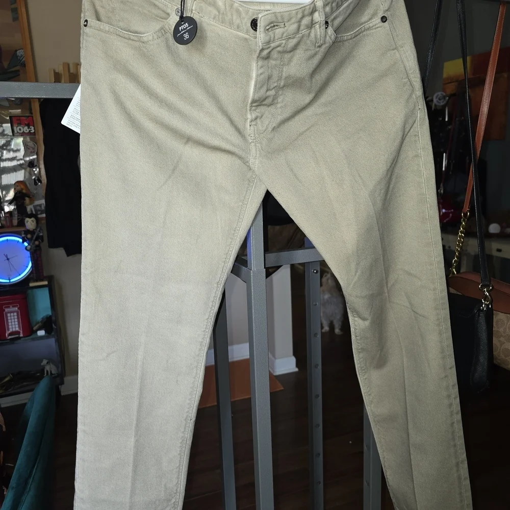 Pto5 Italian Men's Slim Khaki Jeans